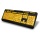 Adesso USB Luminous 4X Large Print Multimedia Desktop Keyboard - US English Layout -Black, Yellow