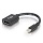 C2G 6IN Mini DisplayPort Male To DisplayPort Female Adapter- black