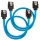 Corsair Premium Sleeved SATA III Cables (2 Pack) - Blue