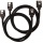 Corsair Premium Sleeved SATA III Cables 60cm (2 Pack) - Black