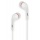 PQI In-Ear Stereo Earphones, Hands-Free Call Answering, Flat Cable Design, White Edition