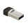 128GB Transcend JetFlash 890 Dual USB Flash Drive with USB3.1 and USB Type-C Connectors, Silver