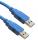 High-speed USB3.0 Cable Blue - USB Type A Male to Male - 300 cm
